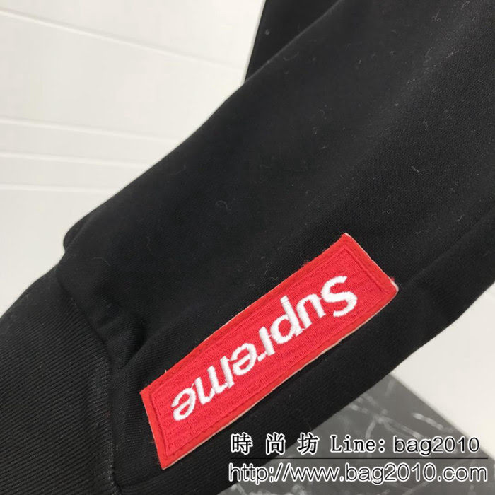 SUPREME 18FW秋冬新款 黑白拼接印花 百搭款 純棉衛褲  ydi1504